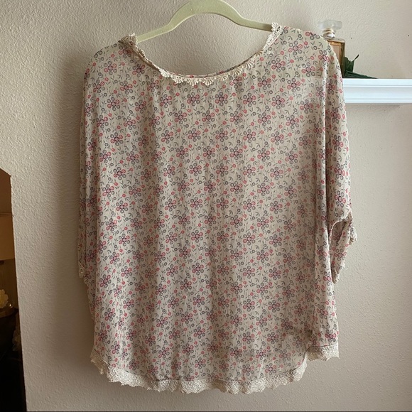 Free People Sheer Dolman Floral Top - Picture 4 of 5